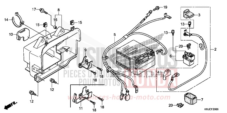 BATTERIE de S-wing ABS PEARL NIGHTSTAR BLACK (NHA84) 2012